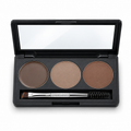 3 Shades Eyebrow Powder Palette, Long Wear Brow Filler with Mirror & Dual Brow Brush