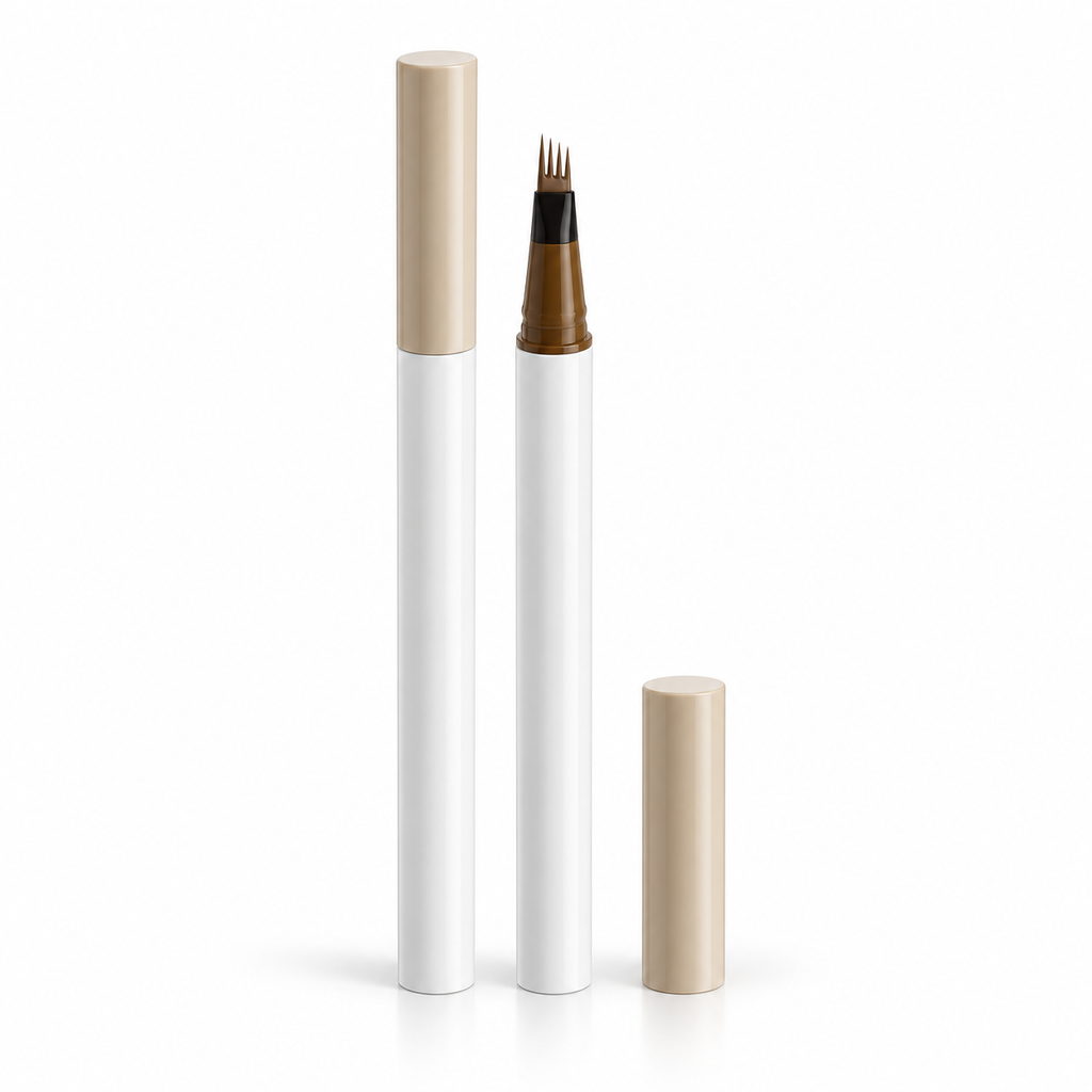 4-Tip Liquid Eyebrow Pen, Waterproof Microblading Eyebrow Pen for Natural Hair-Like Brow Strokes