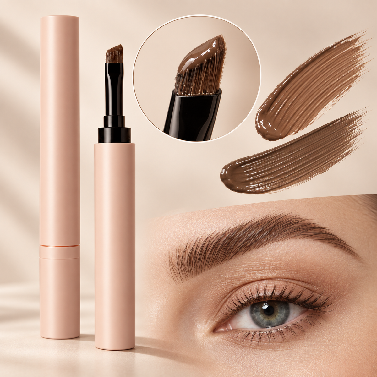 Brow Mascara, Tinted Eyebrow Gel for Brow Tinting & Shaping, Natural Brow Color Adjustment