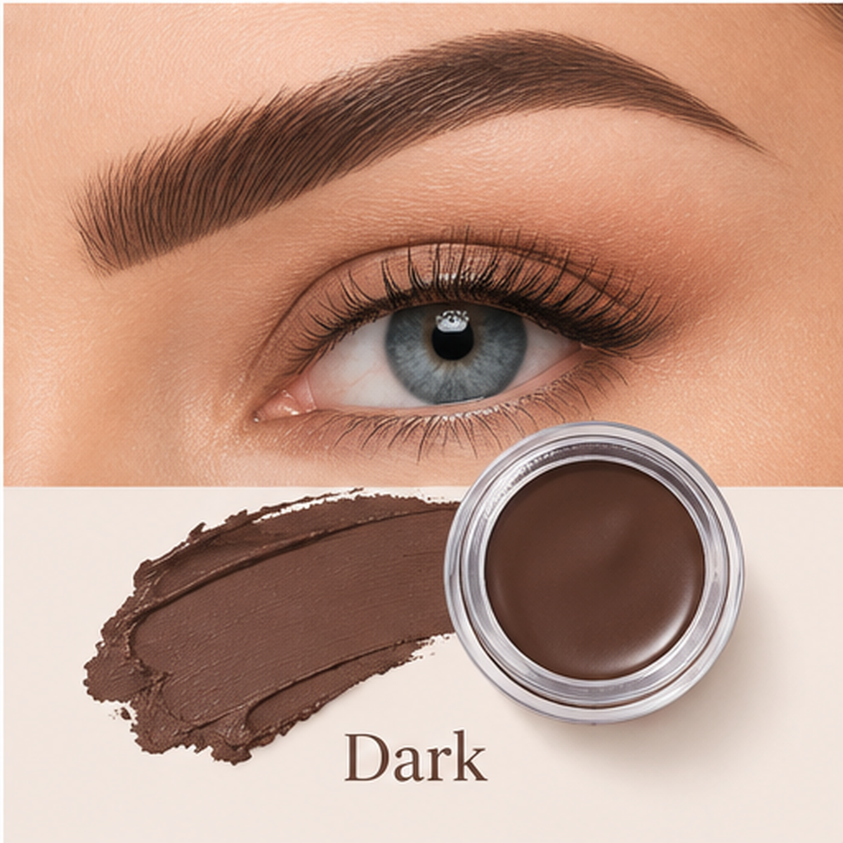 Cream Eyebrow Gel, Waterproof Highly Pigmented Brow Pomade for Bold Defined Brows