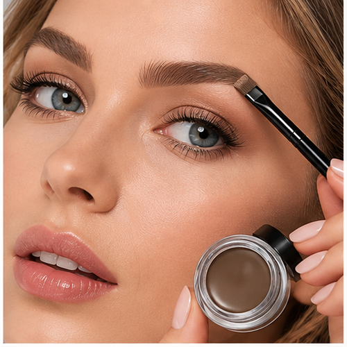 Cream Eyebrow Gel, Waterproof Highly Pigmented Brow Pomade for Bold Defined Brows