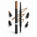 Dual-ended Triangle Eyebrow Pencil, Waterproof Long Lasting Brow Definer with Spoolie Brush